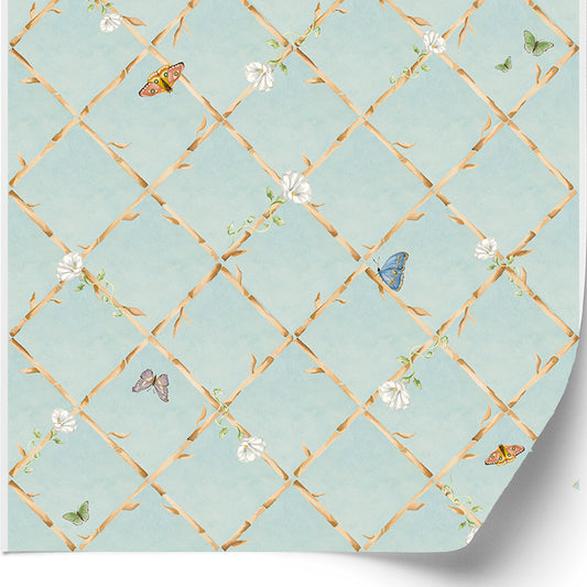 Bamboo & Butterflies Grasscloth