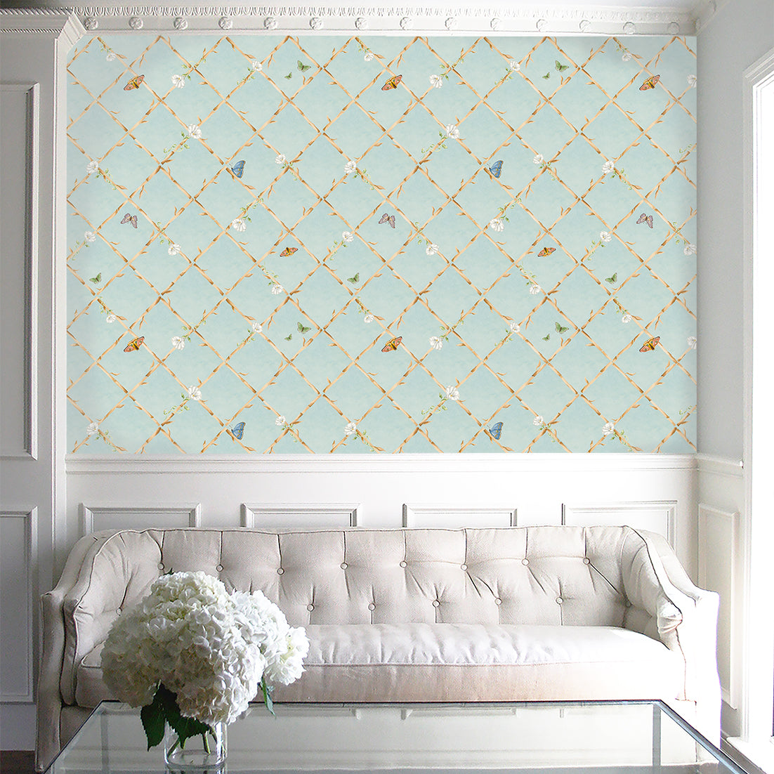 Bamboo & Butterflies Grasscloth