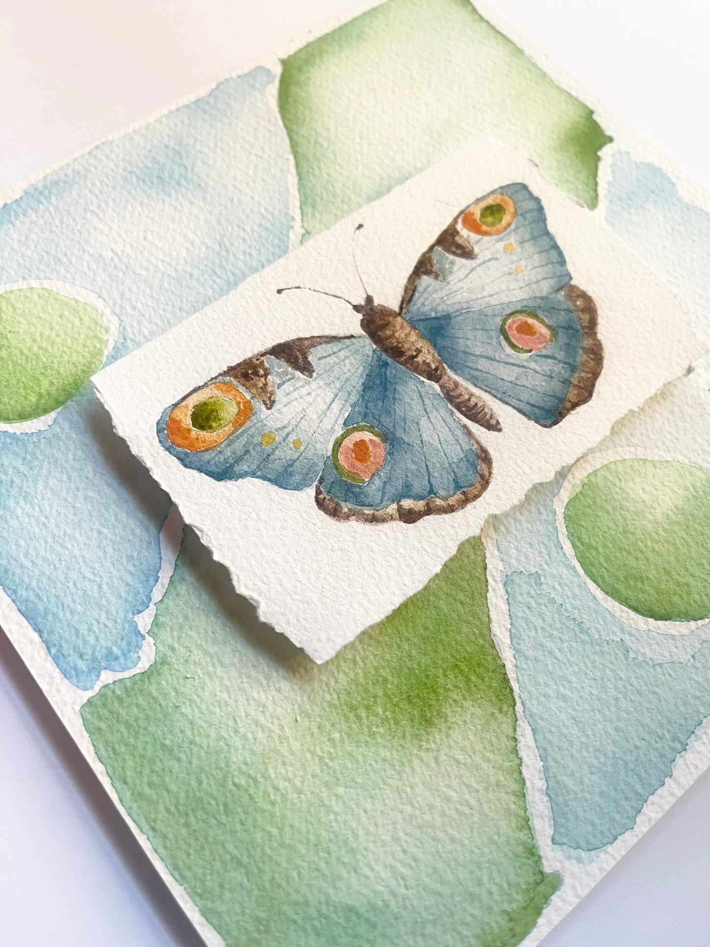 Watercolor Butterfly Cool Colors II