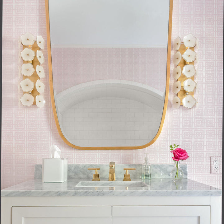 Centered Wallcovering in Blush