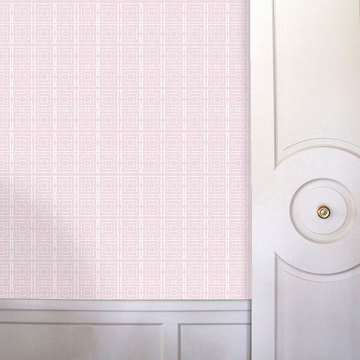 Centered Wallcovering in Blush