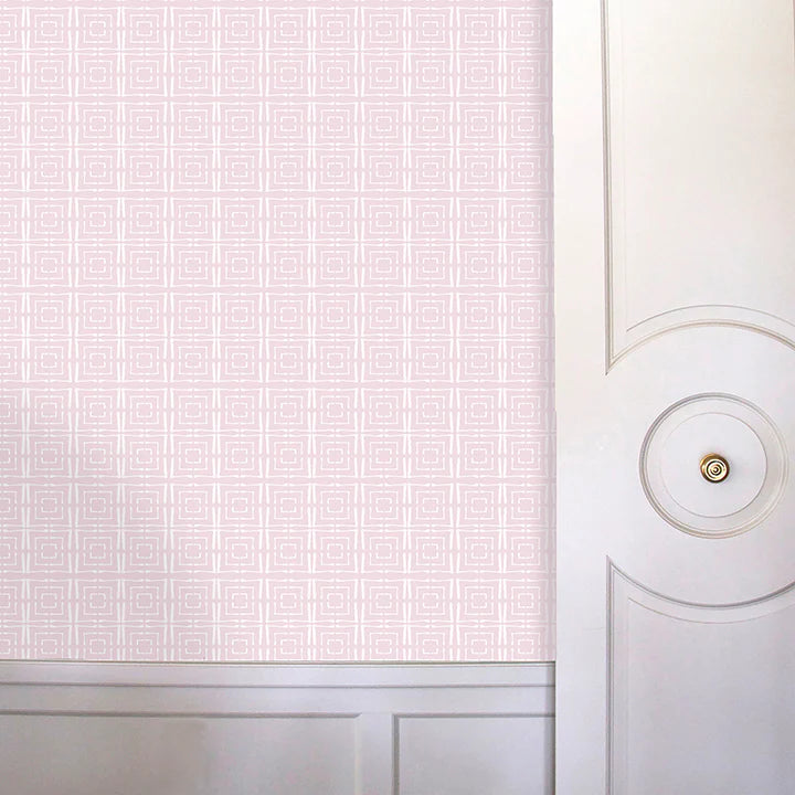 Centered Wallcovering in Blush - SAMPLE