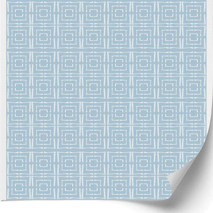 Centered Wallcovering in Slate Blue - SAMPLE