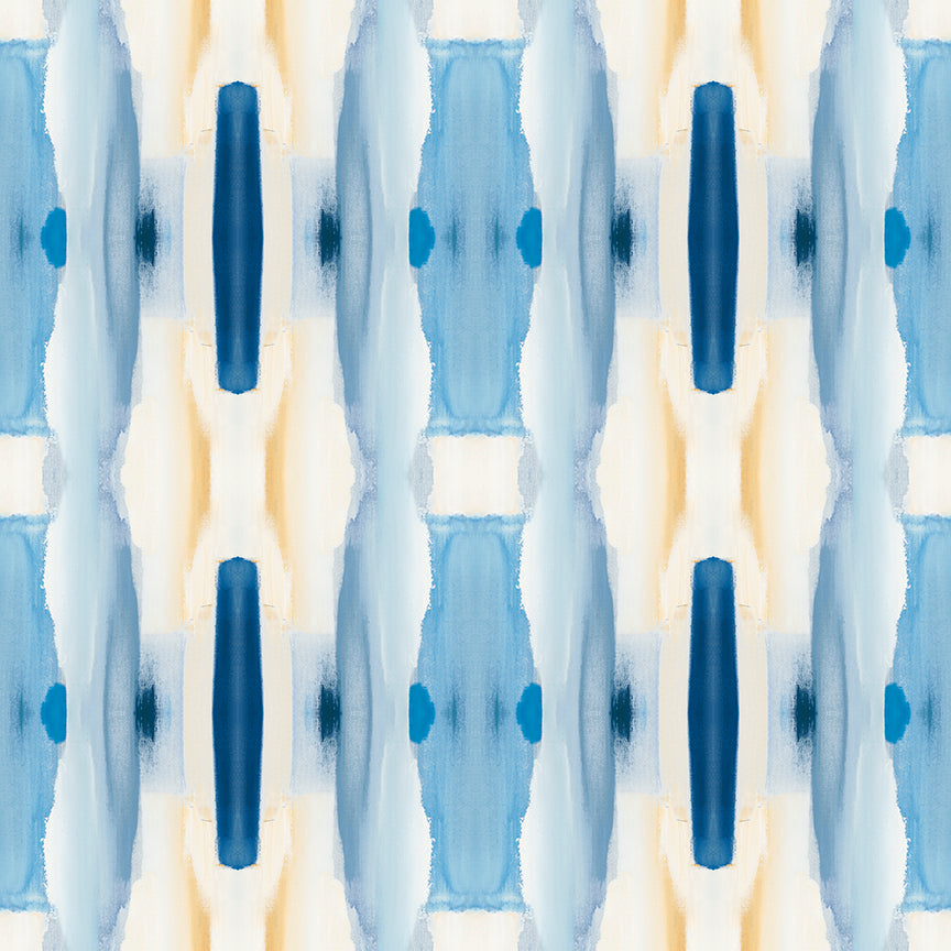 Creamy Blues Wallcovering