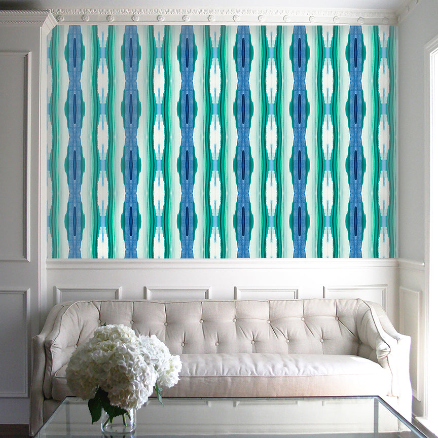 Emerald Squash Blossom Wallcovering