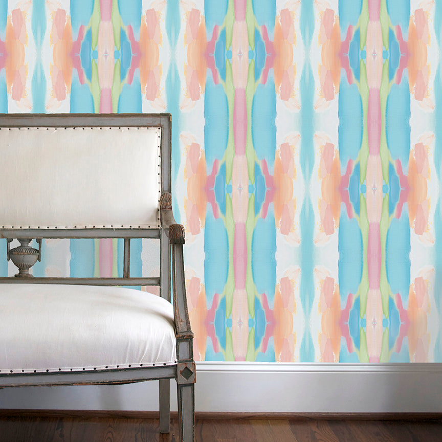 Pastel Squash Blossom Wallcovering