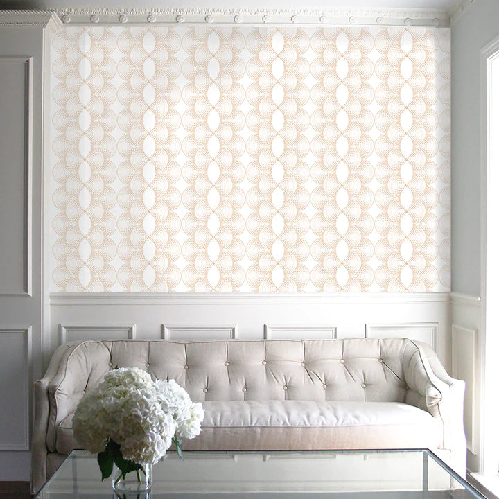 Rhythm Wallcovering in Champagne - SAMPLE