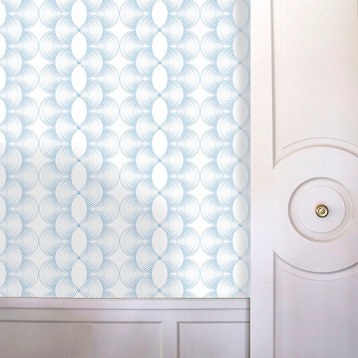 Rhythm Wallcovering in Coastal Blue