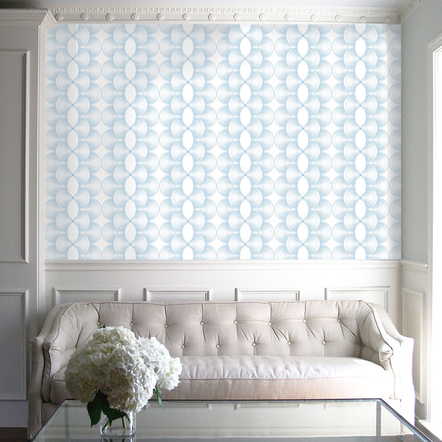 Rhythm Wallcovering in Coastal Blue