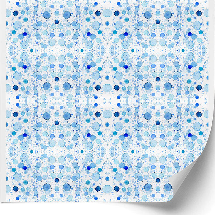 Splatter Wallcovering in Coastal Blue - SAMPLE