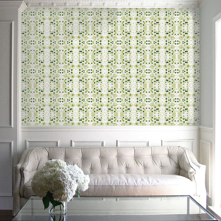 Splatter Wallcovering in Green with Envy - SAMPLE