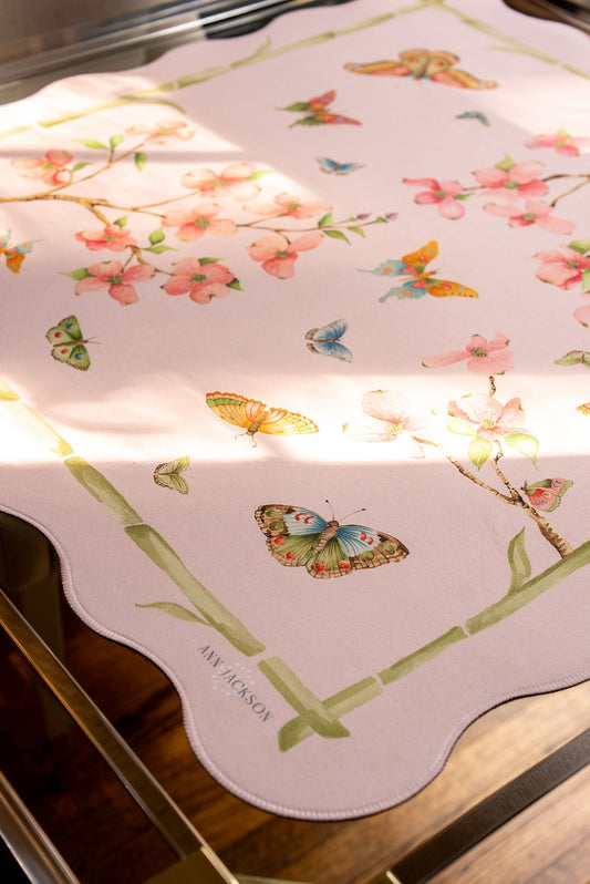Butterflies & Bamboo Mahjong Mat