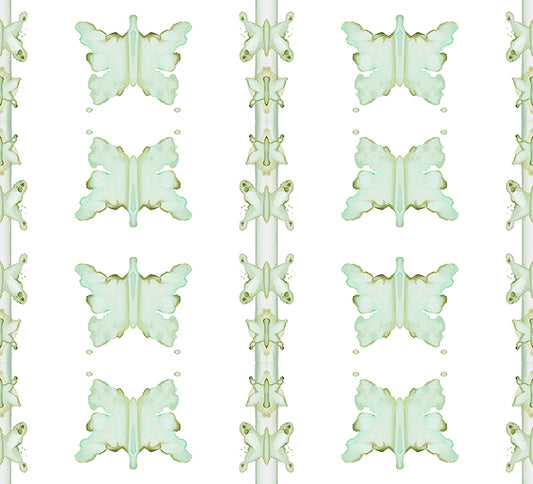Remnant: Mariposa Verde on Heavyweight Matte Paper - 9 yards
