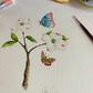 Botanical & Butterfly Study No. 7