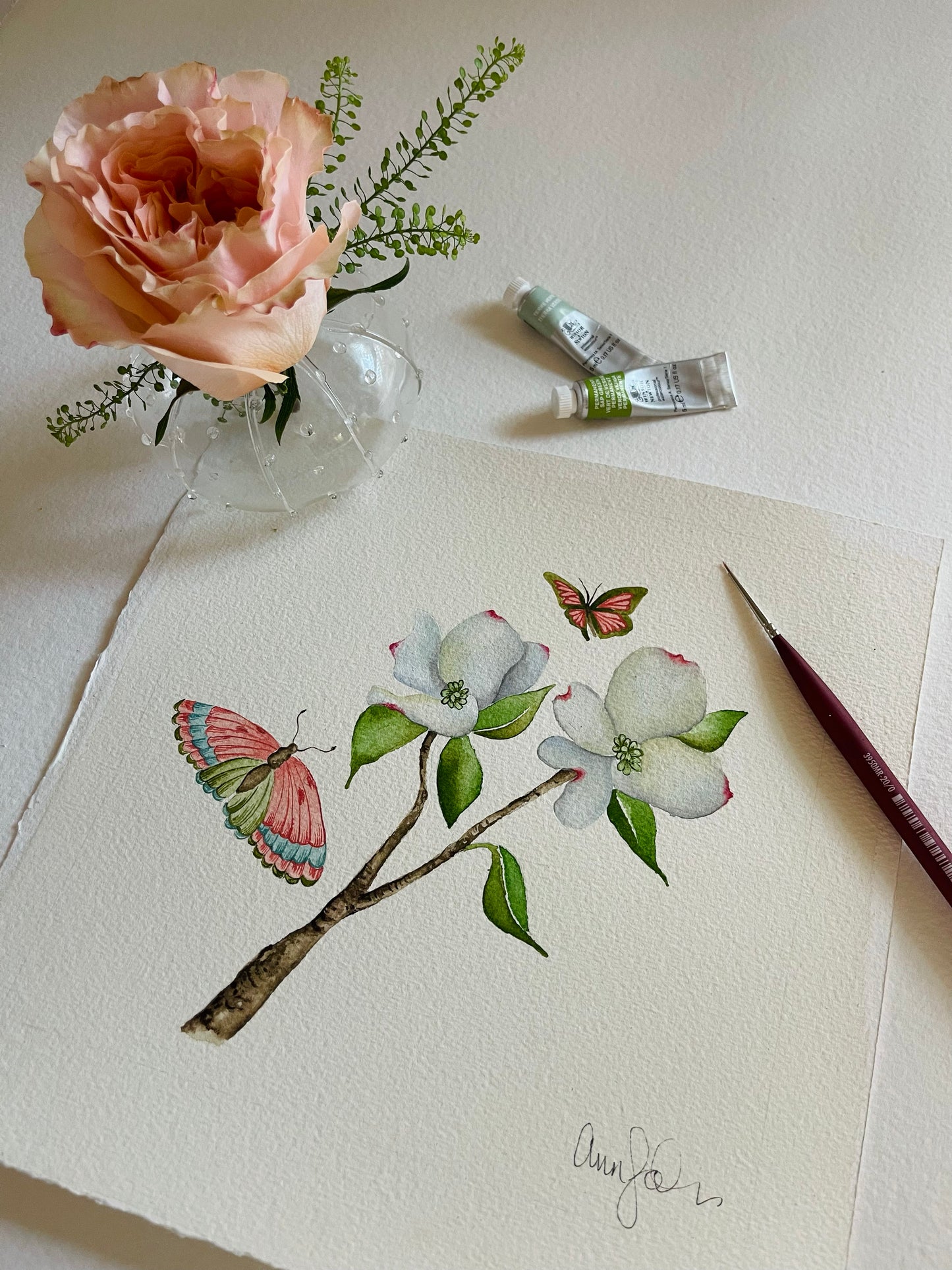 Botanical & Butterfly Study No. 3