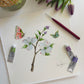Botanical & Butterfly Study No. 1