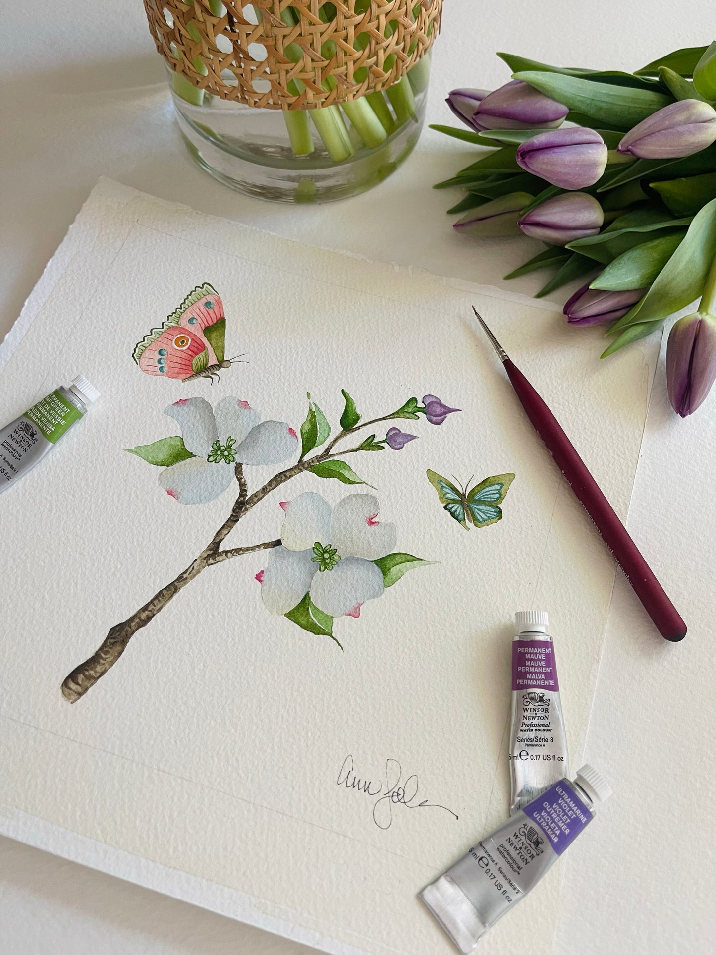 Botanical & Butterfly Study No. 1