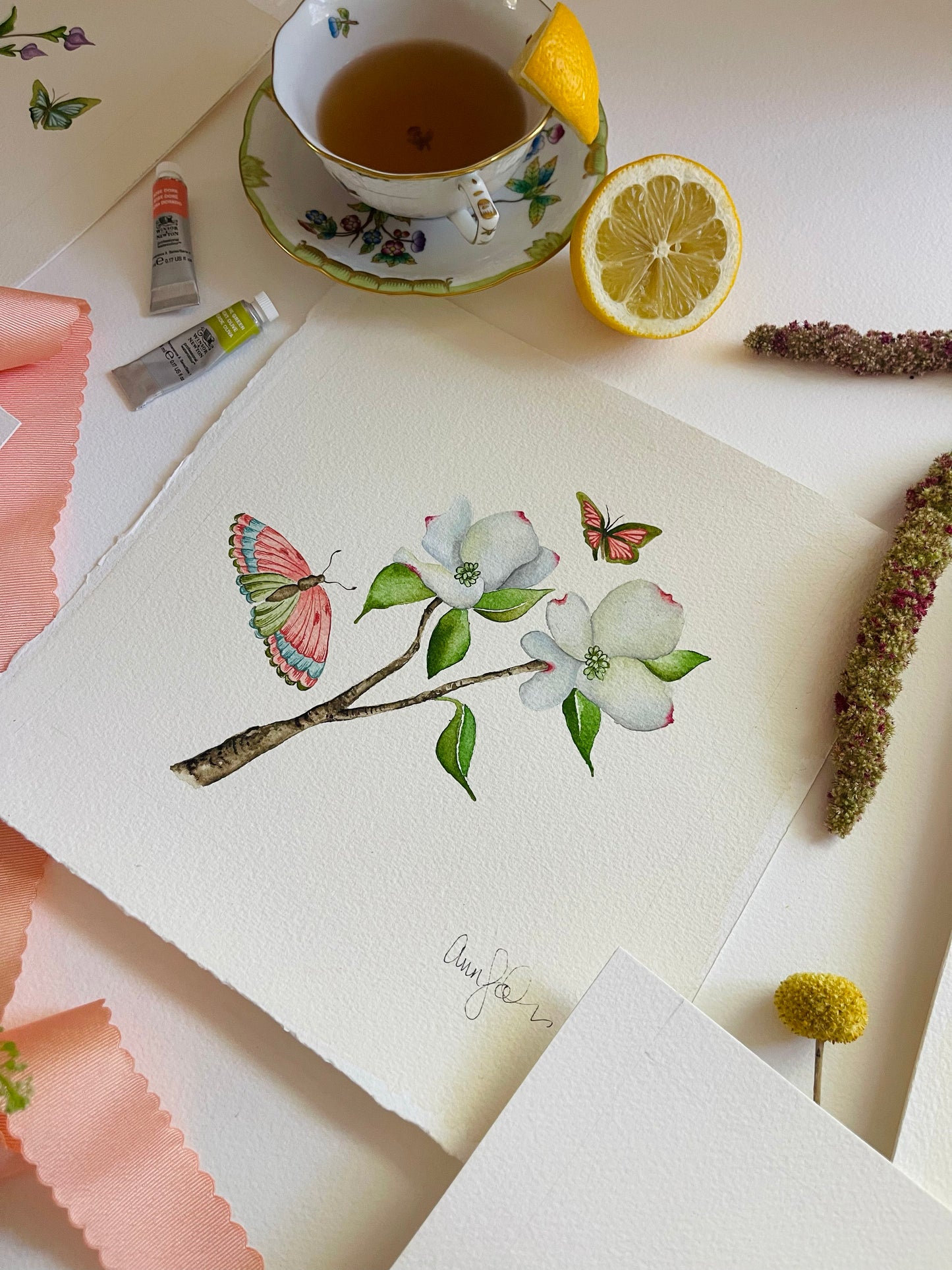 Botanical & Butterfly Study No. 3