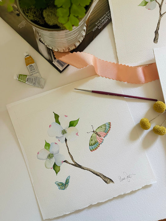 Botanical & Butterfly Study No. 5