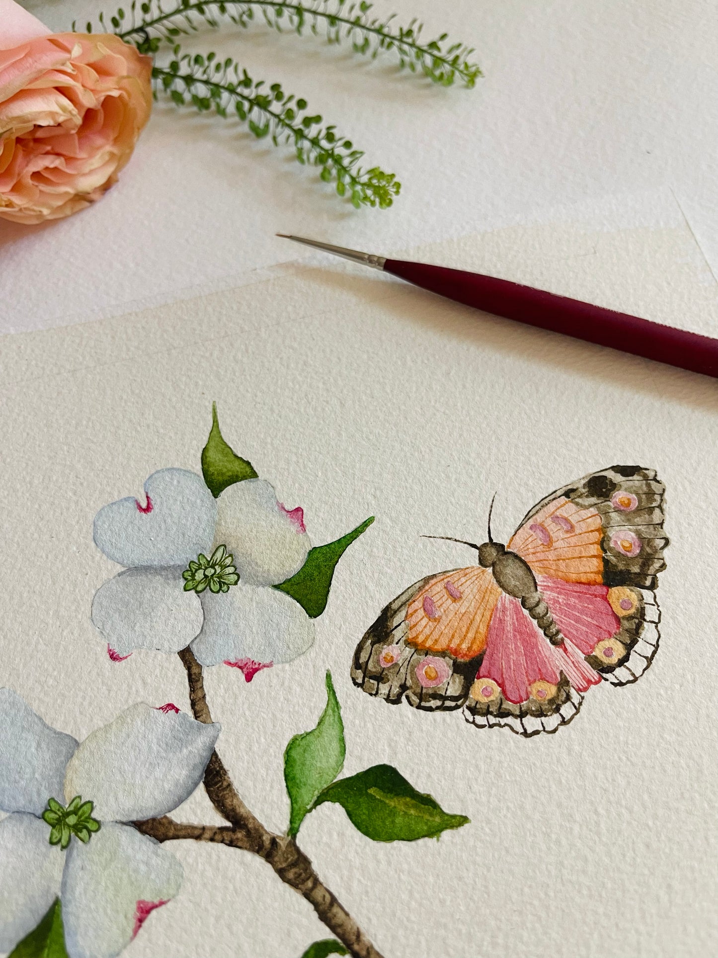 Botanical & Butterfly Study No. 2