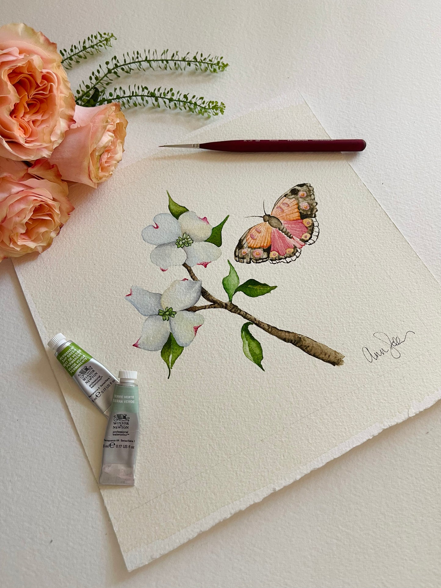 Botanical & Butterfly Study No. 2