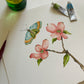 Botanical & Butterfly Study No. 8