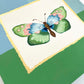 Butterfly in Blue and Green | Oil on Wood Panel