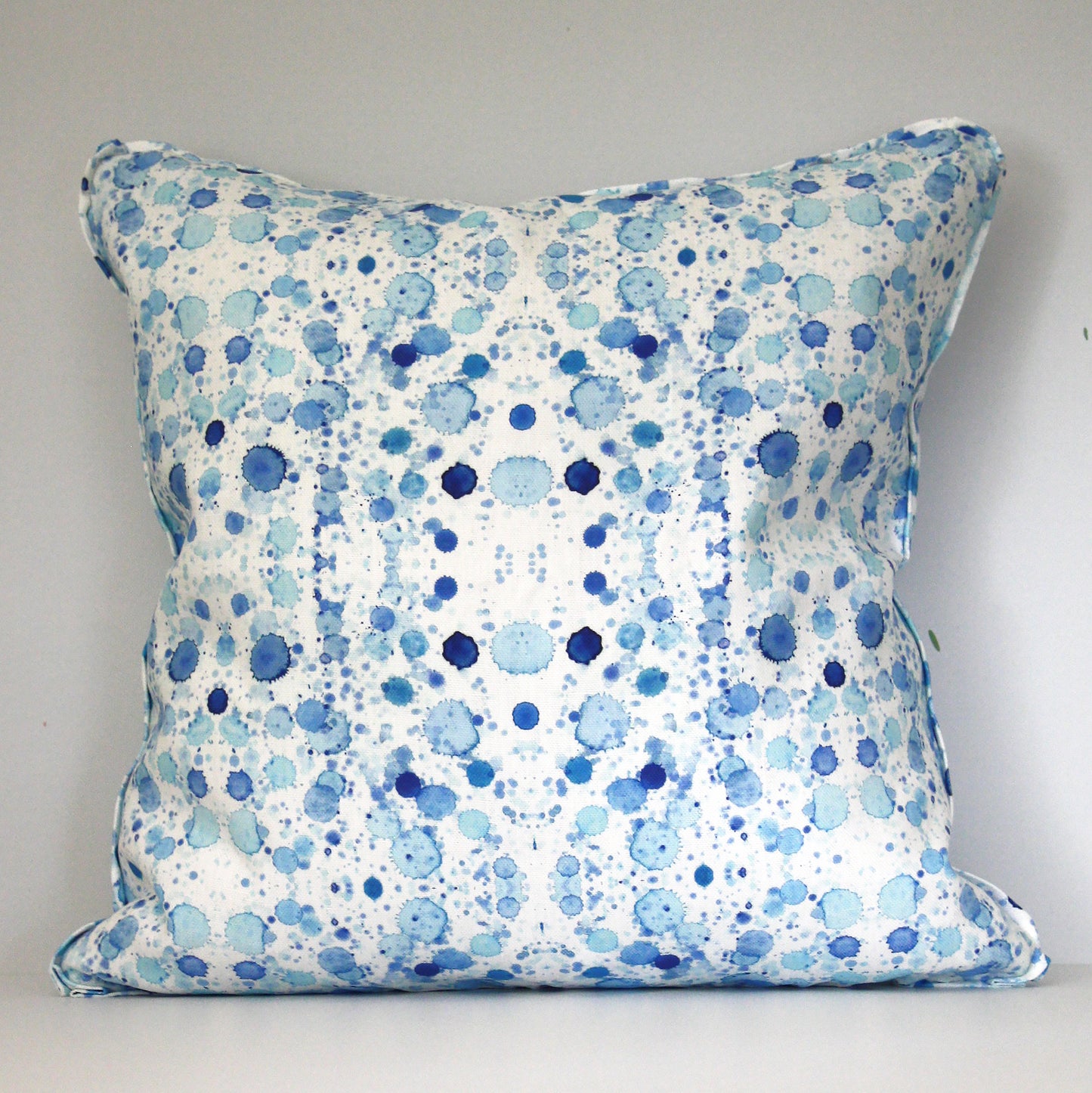Splatter Pillow in Coastal Blue