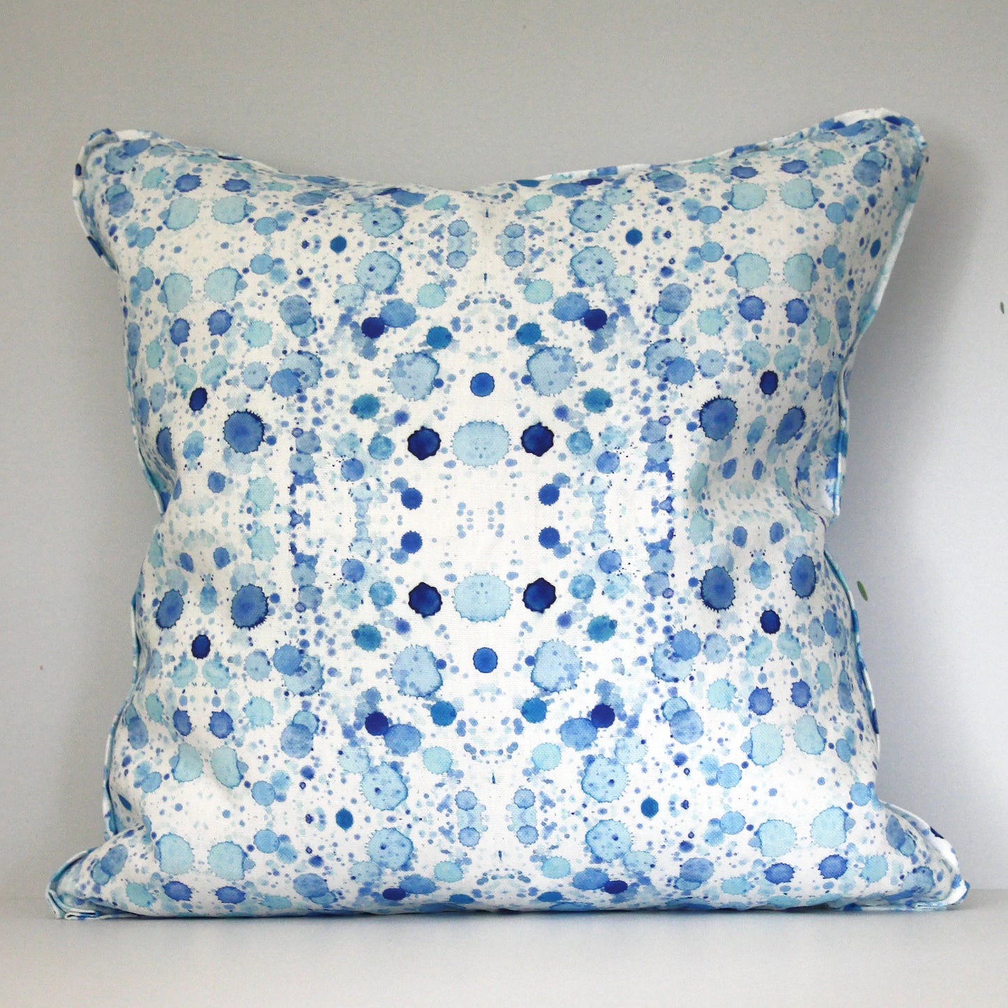 Splatter Pillow in Coastal Blue - SAMPLE