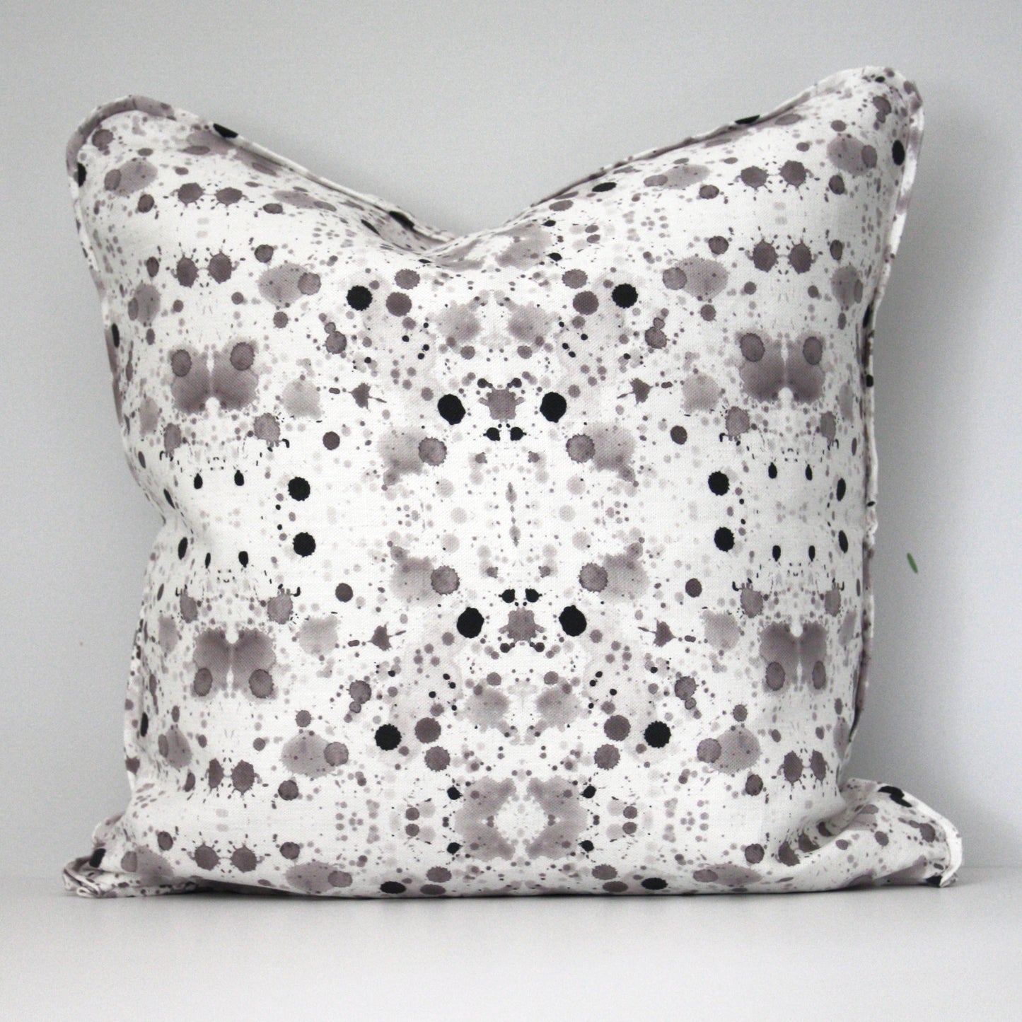 Splatter Pillow in Stone Grey